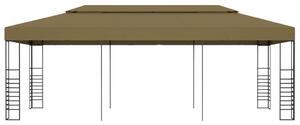 Zahradní altán 6 x 3 x 2,7 m taupe 180 g/m²