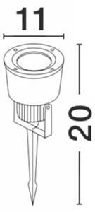 Nova Luce Venkovní svítidlo s bodcem INSIDE, GU10 1x7W IP54