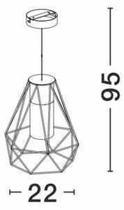 Nova Luce Venkovní závěsné svítidlo ISIDORA, E27 1x12W IP54