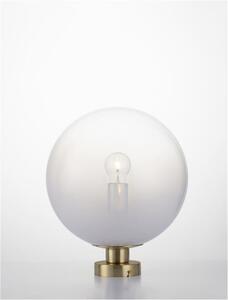 Nova Luce Stropní svítidlo JIAN mosazný zlatý kov a bílé sklo s přechody E27 1x12W