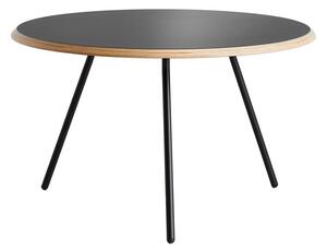 Konferenční stolek "Soround", 14 variant - Woud Varianta: Ø 75 cm - dub, černý | černé nohy (39,5 cm)