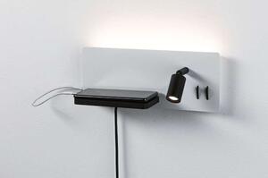 Paulmann - Serra LED Nástěnné Svítidlo USB C Dim. Right Side Matt White/Matt BlackPaulma - Lampemesteren