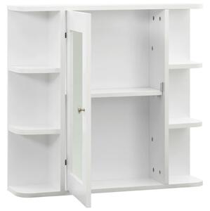 Koupelnová zrcadlová skříňka bílá 66 x 17 x 63 cm MDF
