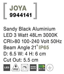 Nova Luce Venkovní zapuštěné svítidlo do zdi JOYA, LED 3W 3000K 21st. IP65