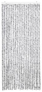 Závěs proti hmyzu světle a tmavě šedý 90 x 220 cm Chenille