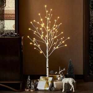 Tutumi - LED vánoční stromeček - bříza - bílá - 150 cm