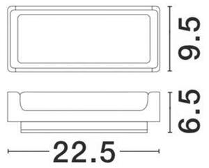 Nova Luce Venkovní nástěnné svítidlo KEEN, LED 12W 3000K 75st. IP65