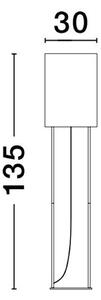 Nova Luce Stojací lampa LEITH černé stínidlo a černý hliník E27 1x12W