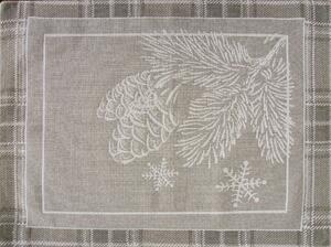 VÁNOČNÍ PROSTÍRÁNÍ NA STŮL HOLLY 35X45 CM VZOROVANÁ