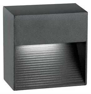 Nova Luce Venkovní nástěnné svítidlo KRYPTON tmavě šedé, LED 3W 3000K 15st. IP54