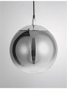 Nova Luce Závěsné svítidlo LAZIONE kouřové sklo, 20cm, E27 1x12W