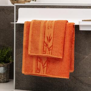 Sada Bamboo Premium osuška a ručník oranžová, 70 x 140 cm, 50 x 100 cm