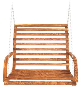 Houpací lavice ohýbané dřevo s teakovou úpravou 126x63x92 cm