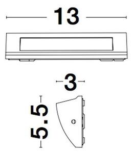 Nova Luce Venkovní nástěnné svítidlo LIV, LED 3.5W 3000K, IP54