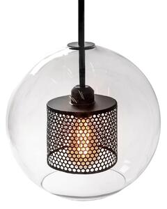 Toolight - Závěsná stropní lampa Glass Loft - černá - APP558-1CP