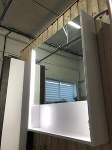 Kingsbath Queen bílá 90 zrcadlová skříňka do koupelny s LED podsvícením