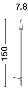 Nova Luce Venkovní svítidlo s bodcem MABEL, LED 8.5W 3000K 36st. IP54 délka kabelu 64 cm