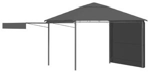 Altán se dvěma extra stříškami 3x3x2,75 m antracitový 180 g/m²
