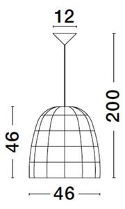 Nova Luce Závěsné svítidlo MARLO přírodní ratan, 30cm, E27 1x12W