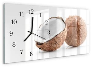 Skleněné hodiny horizontální Kokosové ořechy zsppc-60x30-00295341