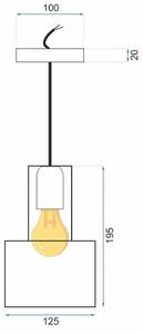 Toolight - Závěsná stropní lampa Metal - růžově zlatá - APP283-1CP