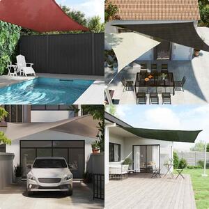 Plachta proti slunci 160 g/m² obdélník modrá 5 x 7 m HDPE