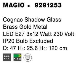 Nova Luce Závěsné svítidlo MAGIO, E27 3x12W