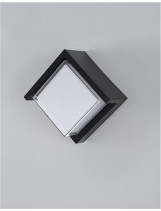 Nova Luce Venkovní nástěnné svítidlo MAX tmavě šedé, LED 12W 3000K, 120st. IP65