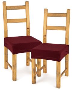 Multielastický potah na sedák na židli Comfort bordó, 40 - 50 cm, sada 2 ks