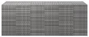 Zahradní úložný box PE ratan 291 x 100,5 x 104 cm šedý