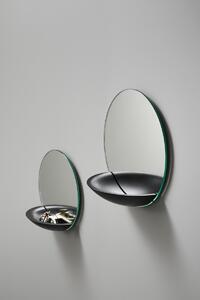 Nástěnné zrcadlo s odkládací miskou "Pocket", velké, 3 varianty - Woud Varianta: tmavý dub