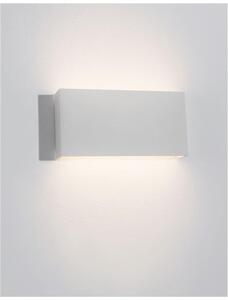 Nova Luce Venkovní nástěnné svítidlo MILE bílá hliník a sklo LED 2x5W 3000K 102st. IP54