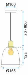 Toolight - Závěsná stropní lampa Grid - bílá - APP1006-1CP