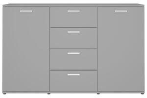 Příborník Bednarz - šedý s vysokým leskem | 120x35,5x75 cm