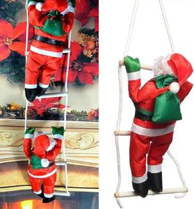 Tutumi - Santa Claus na svítícím LED žebříku - pestrá - 240 cm