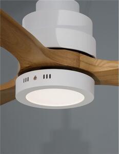 Nova Luce Stropní ventilátor se světlem NATURE, dubové dřevo, 5 rychlostí 25W LED