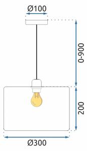 Toolight - Závěsná stropní lampa Glamour - chrom - APP1015-1CP