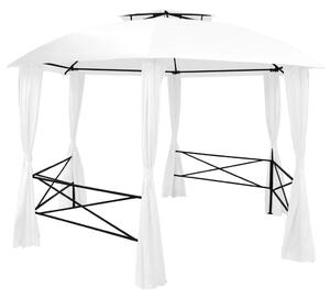 Zahradní party stan se závěsy 360 x 312 x 265 cm bílý 180 g/m²