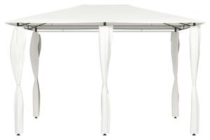 Altán s krytými sloupky 3 x 4 x 2,6 m krémový 160 g/m²
