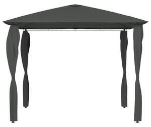 Altán s krytými sloupky 3 x 3 x 2,6 m antracitový 160 g/m²
