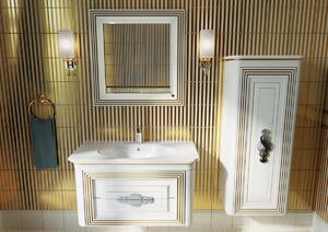 Kingsbath Treviso White 80 koupelnové zrcadlo s LED osvětlením