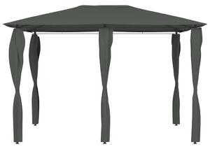 Altán s krytými sloupky 3 x 4 x 2,6 m antracitový 160 g/m²
