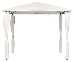 Altán s krytými sloupky 3 x 3 x 2,6 m krémový 160 g/m²