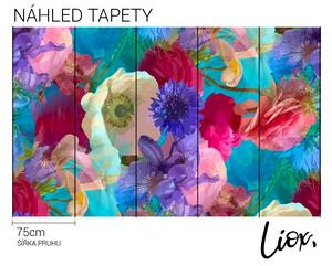 Liox Tapeta barevné rozpité květy