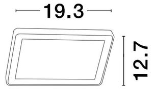 Nova Luce Venkovní nástěnné svítidlo NOBU černý hliník, LED 15W 3000K IP65