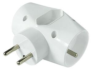 SOLIGHT Zásuvka rozbočovací P90 IP20/230V/2x10A + 1x2,5A, bílá