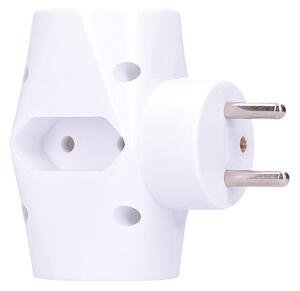 SOLIGHT Zásuvka rozbočovací P90 IP20/230V/2x10A + 1x2,5A, bílá