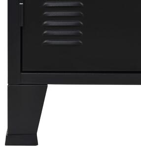 Příborník Myarra - kovový v industriálním stylu - černý | 130x35x70 cm