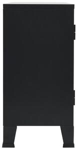 Příborník Myarra - kovový v industriálním stylu - černý | 130x35x70 cm