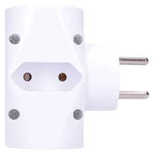 SOLIGHT Zásuvka rozbočovací P90 IP20/230V/2x10A + 1x2,5A, bílá